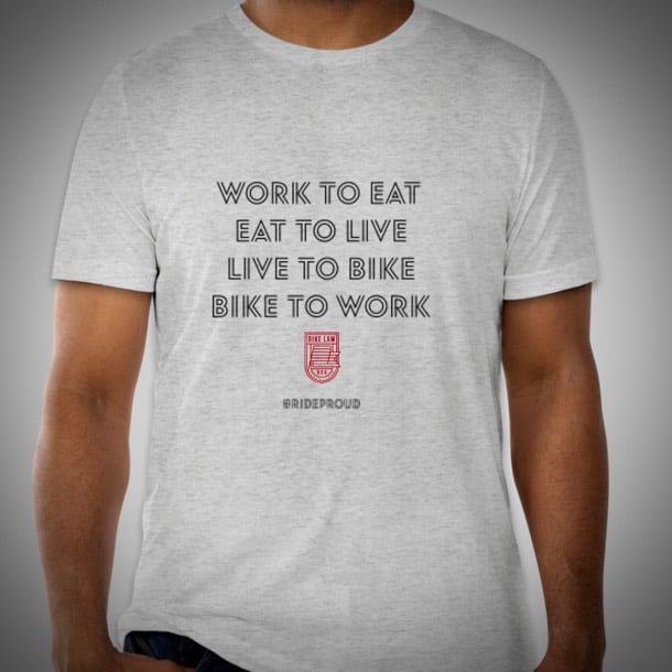 Image of Bike Cycle / Bike to Work T-Shirt - White Fleck Tri Blend