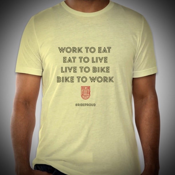 Image of Bike Cycle / Bike to Work T-Shirt - Butter Yellow Tri Blend