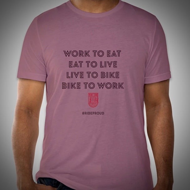Image of Bike Cycle / Bike to Work T-Shirt - Heather Orchid