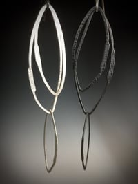 Image 2 of Long open leaf earrings