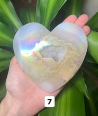 Image 4 of Angel Aura Druzy Agate Hearts
