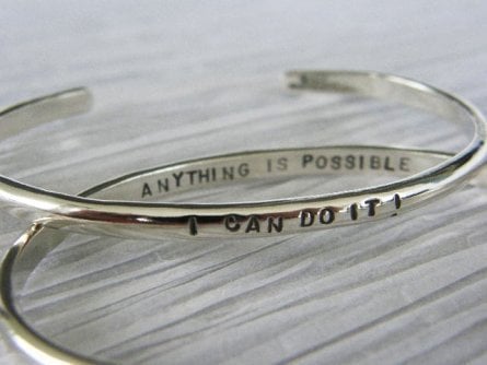 Image of "I Can do it ~ Anything is Possible" Sterling Bracelet