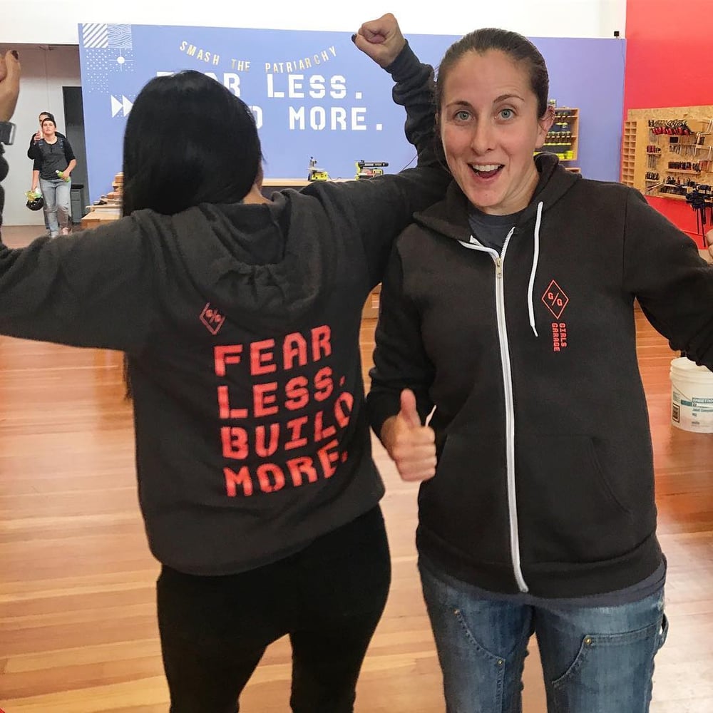 Fear Less. Build More. Zip-up hoodie