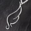 Phoenix Wing Necklace, Sterling Silver