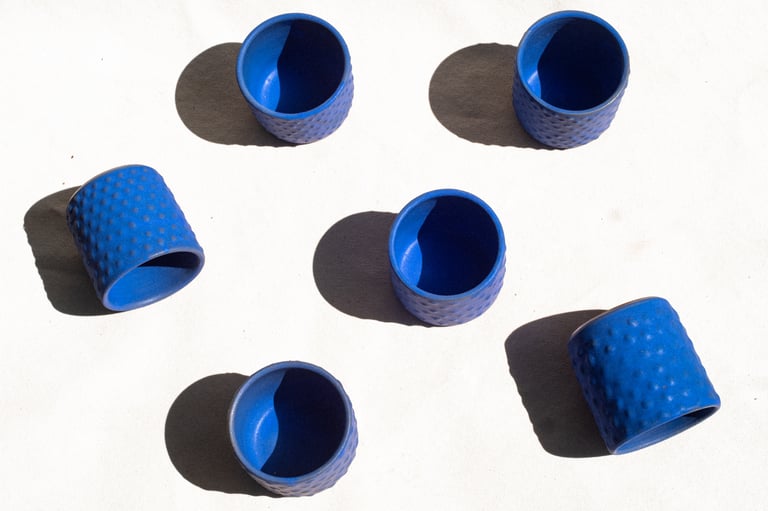 Blue Hobnail Tumbler Image 2