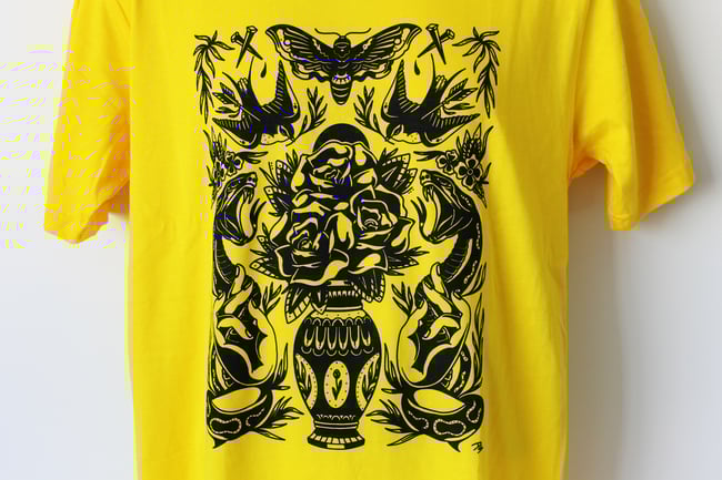 DTD x Dipstxck Front Print Yellow