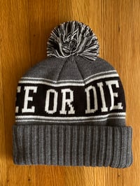 Image 2 of LFOD Pom-Pom winter hats grey/black