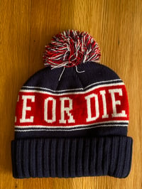 Image 2 of LFOD Pom-Pom winter hats red/navy 