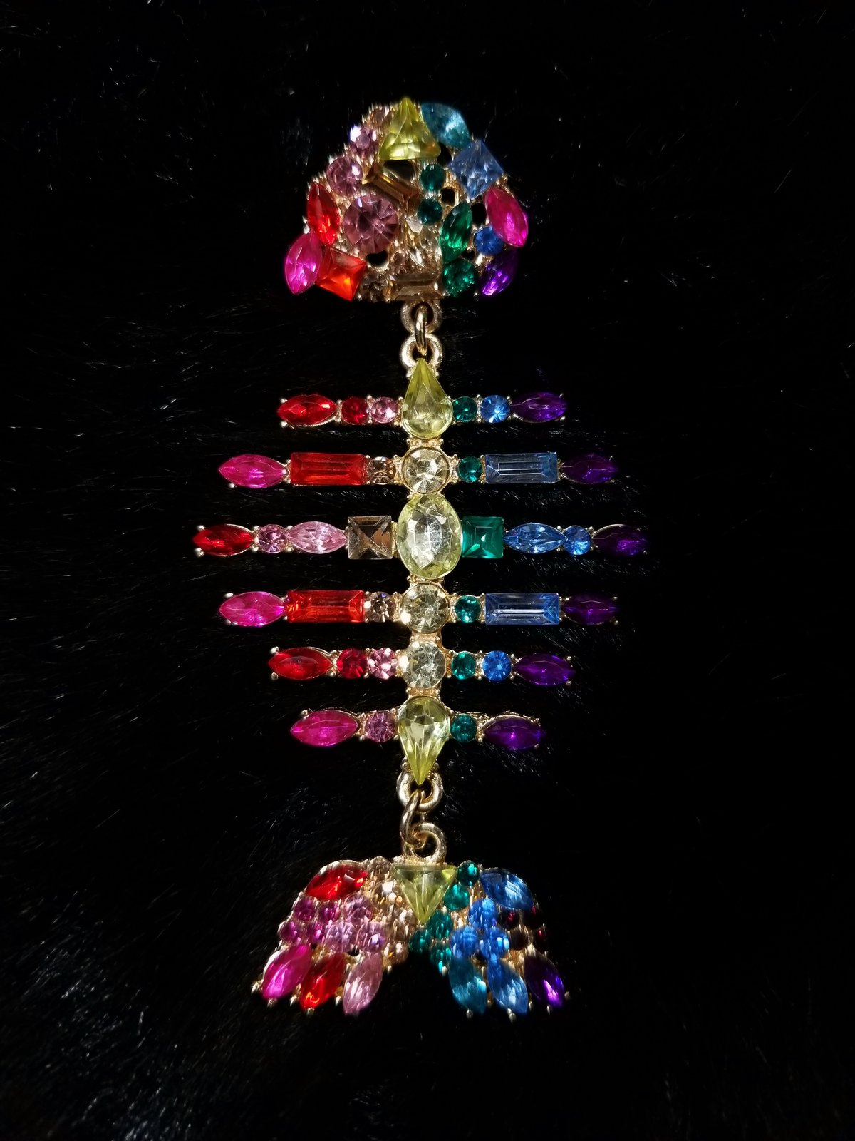 Deceased Rainbow Fish Earrings 