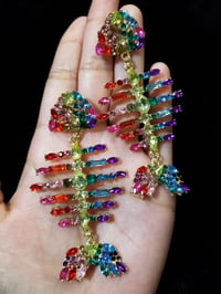 Image 2 of Deceased Rainbow Fish Earrings 