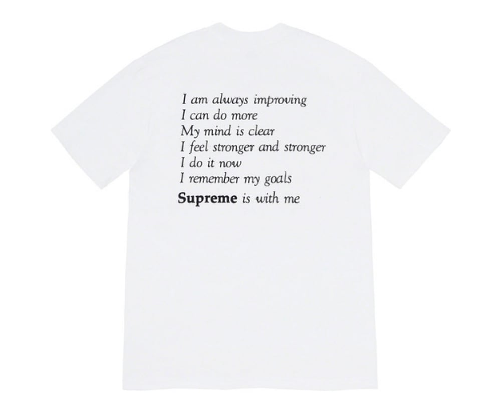Supreme Stay Positive Tee White | Sheffield Rubber