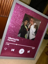 framed plaque with glitter
