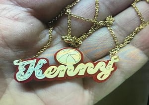 Boys Basketball Nameplate Necklace