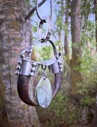 Image 3 of Porcupine claw and labradorite pendant 
