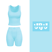Image 1 of baby blue 2 piece lounge set