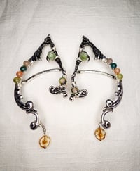 Image 1 of Imperial Agate Wrapped Ear Cuffs