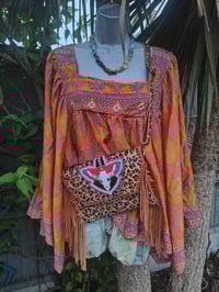 Image 1 of Gypset smock Top yellow mellow multi pinks 