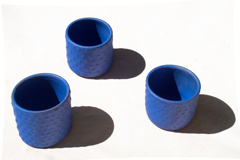Blue Hobnail Tumbler Image 3