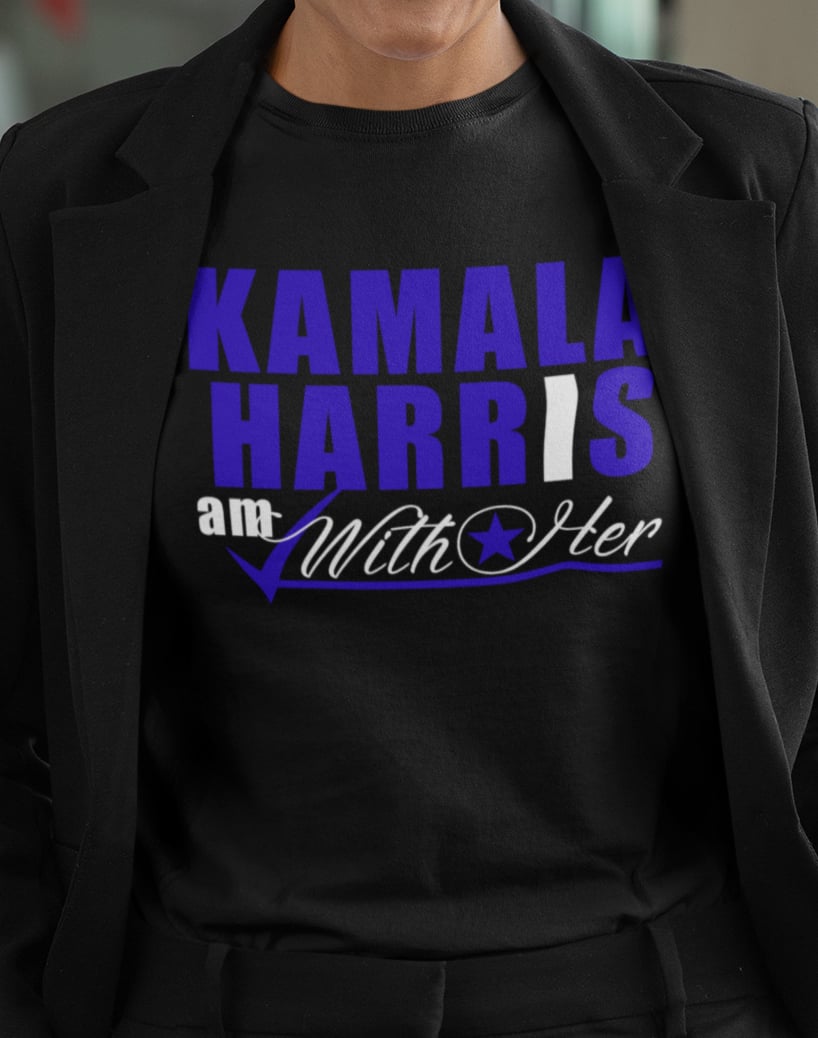 Image of Kamala Harris "I AM WITH HER" Blue