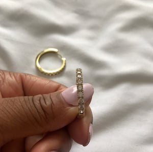 Image of LUXE - CRYSTALED HOOPS