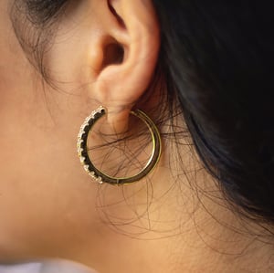 Image of LUXE - CRYSTALED HOOPS