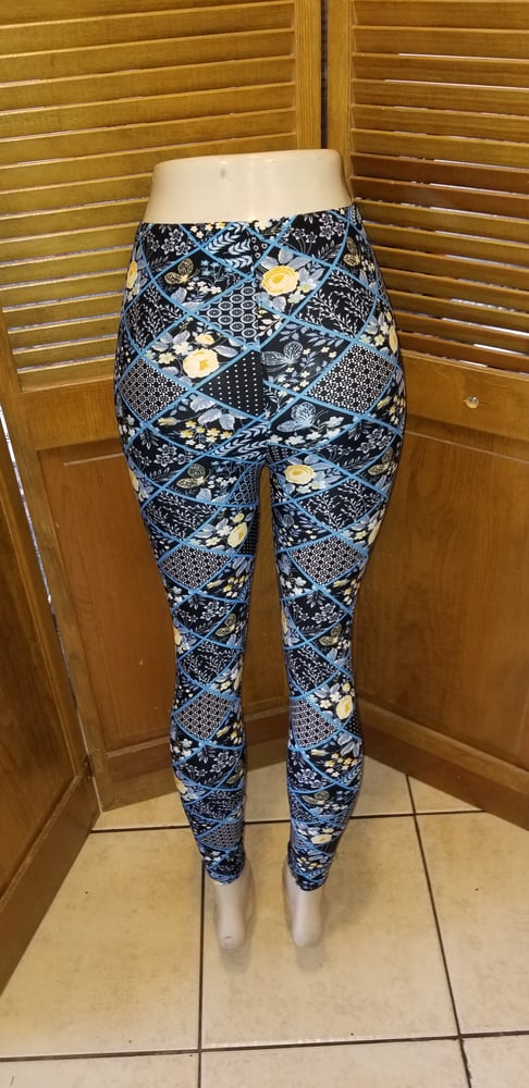 Image of One size flower square Leggings 