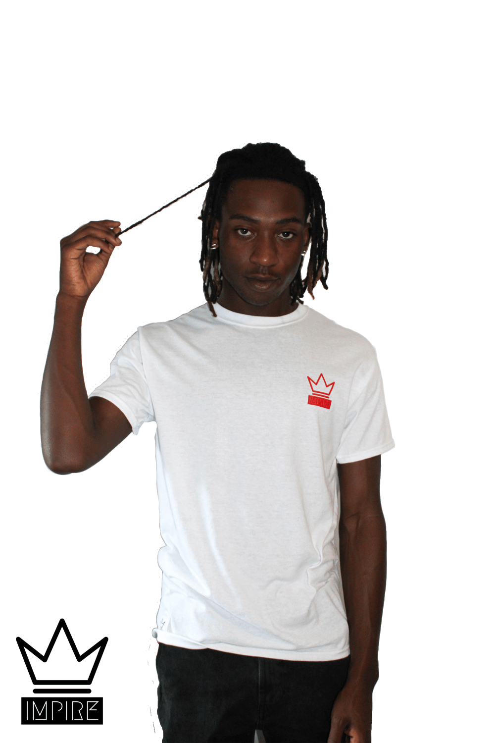 Image of IMP/PDX T-SHIRT (WHITE/RED/BLACK)