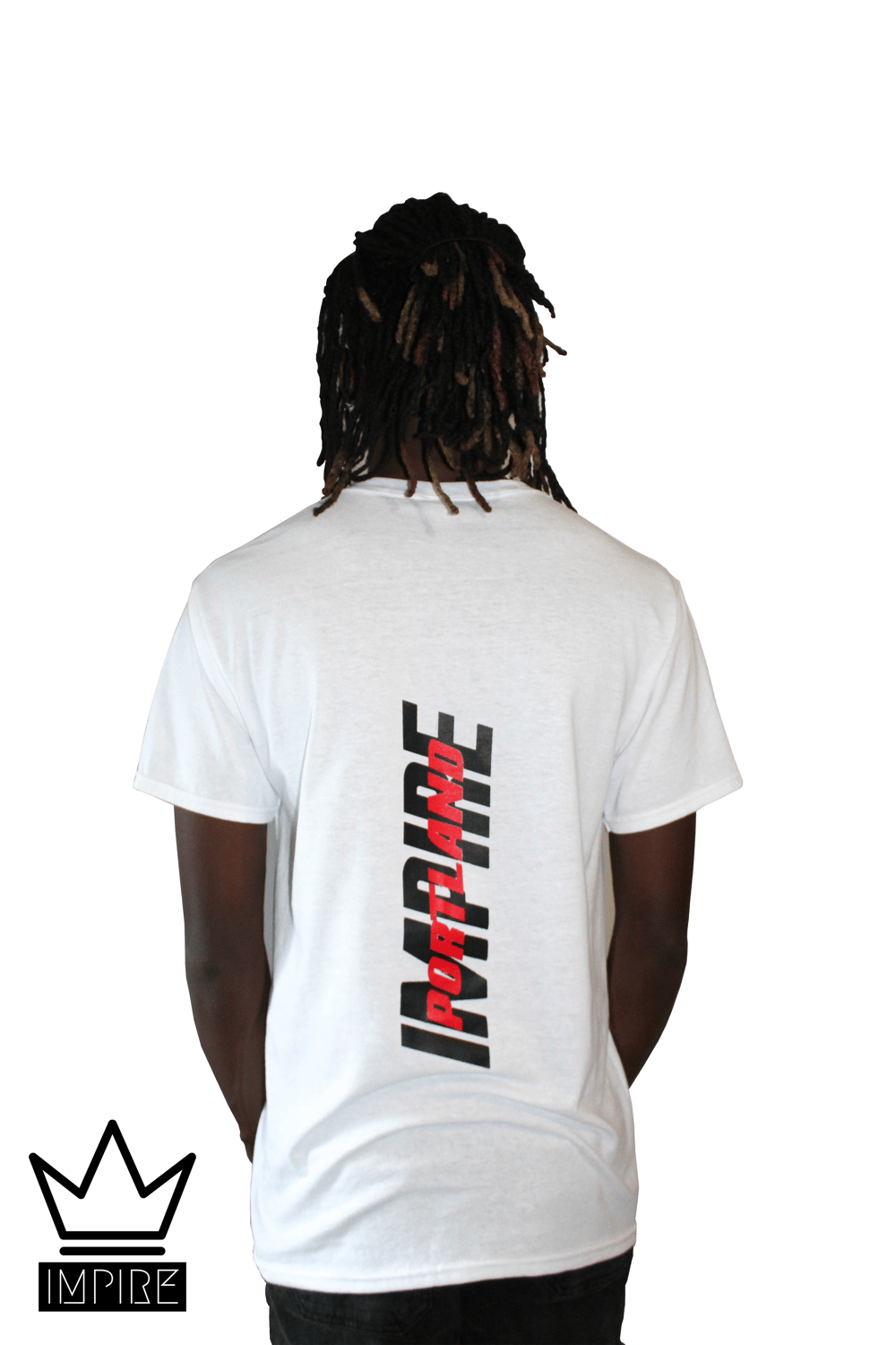 Image of IMP/PDX T-SHIRT (WHITE/RED/BLACK)