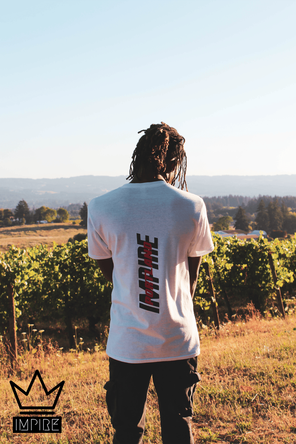 Image of IMP/PDX T-SHIRT (WHITE/RED/BLACK)