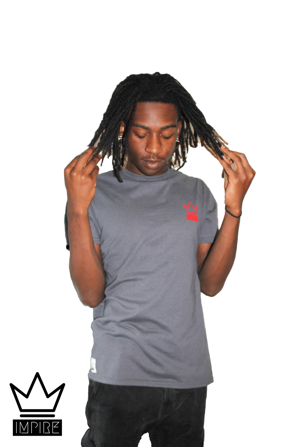 Image of IMP/PDX T-SHIRT (GREY/RED/BLACK)