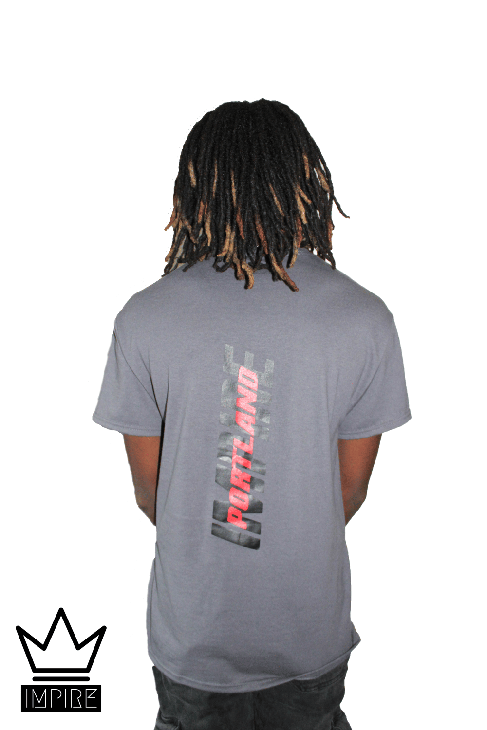 Image of IMP/PDX T-SHIRT (GREY/RED/BLACK)