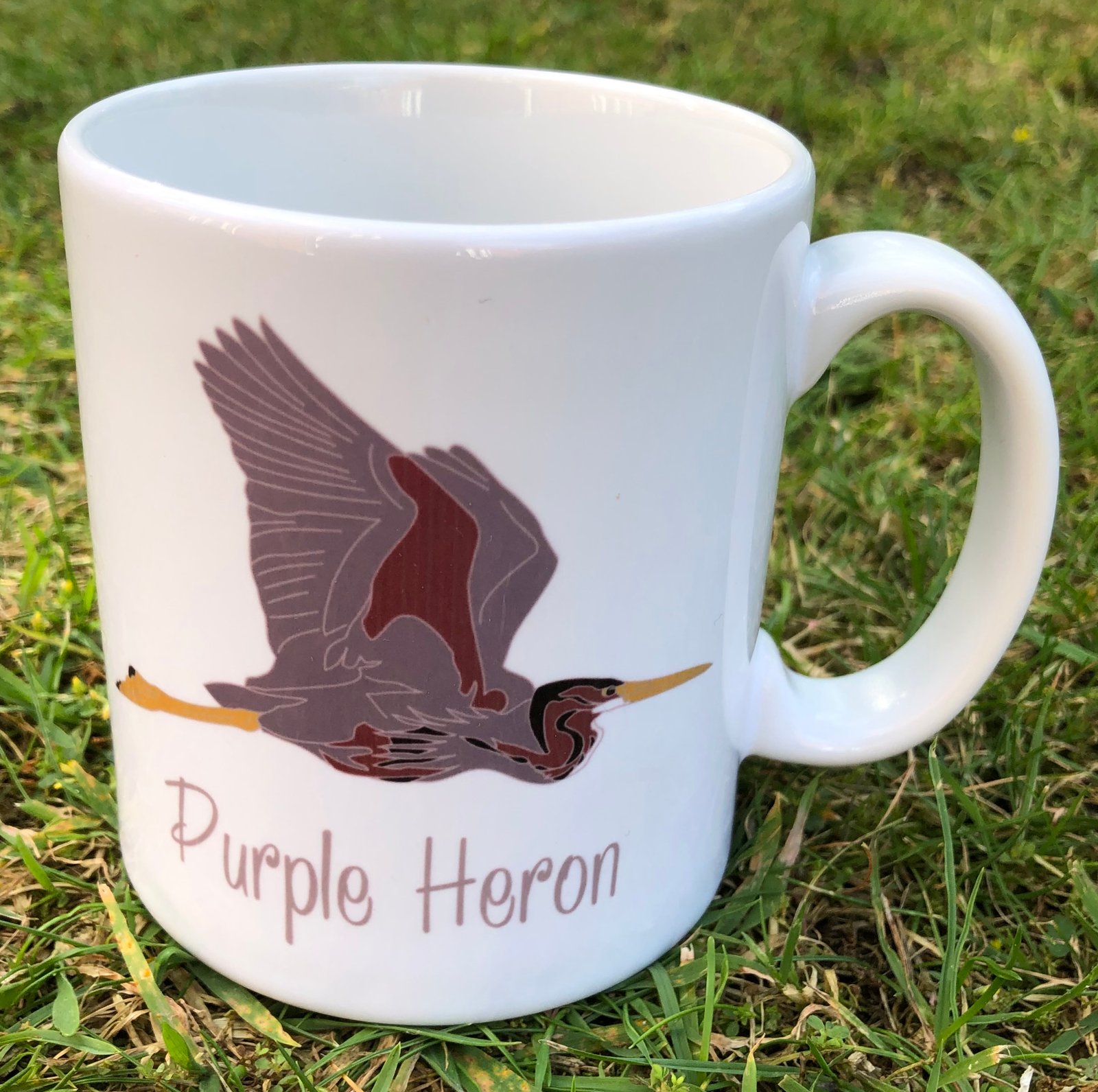 Purple Heron Mug UK Birding