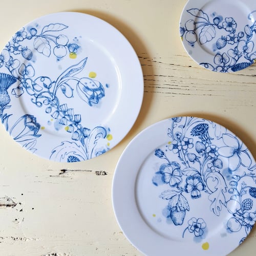 Image of Blue Summer Dinner Plate "B"