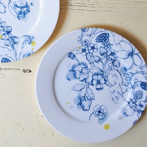 Image of Blue Summer Dinner Plate "A"