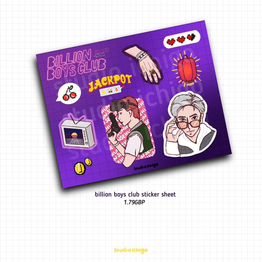 Image of EXO-SC Billion Boys Club Sticker Sheet