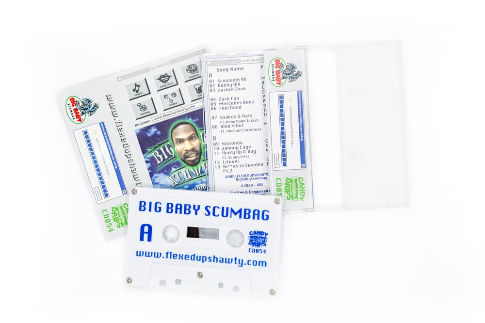 Image of Big Baby Scumbag - www.flexedupshawty.com - limited edition CASSETTE, CD, AND BUNDLE