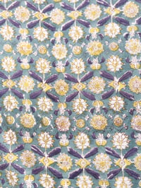 Image 3 of Namaste fabric jaune et bleu 