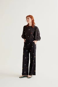 Image 4 of PANTALON EST BLACK GARDENER FLOWERS
