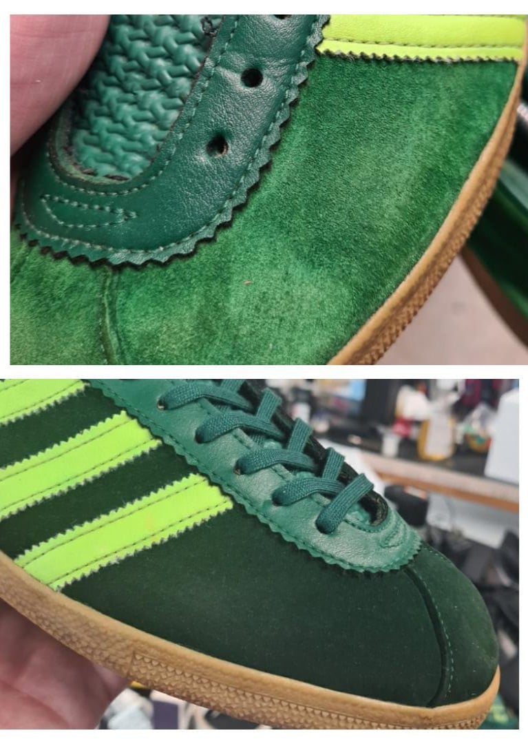 Green cheap shoe dye