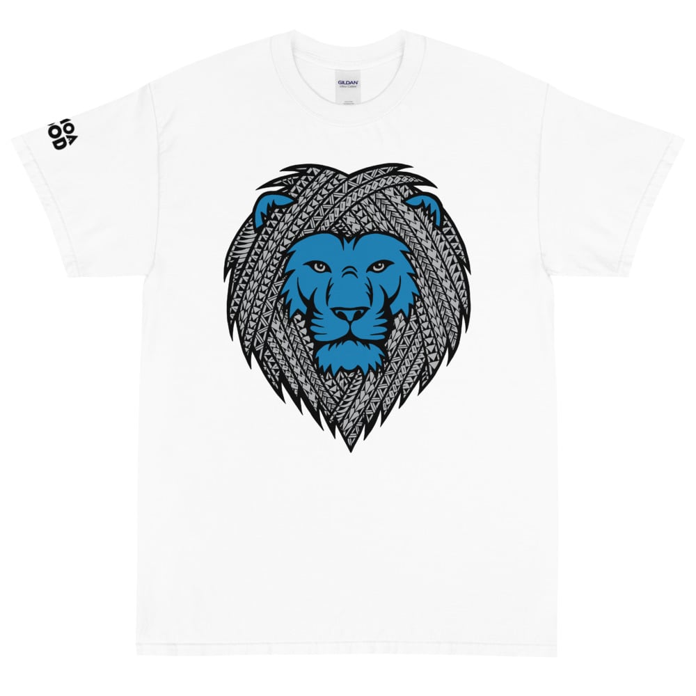 Image of Blue Tribal Lion Tee
