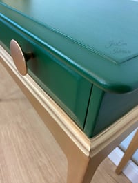Image 3 of Stag Minstrel Console Table / Hallway Table painted in Dark Emerald Green with Gold Gilded  legs