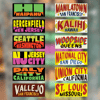 US Cities Jeepney Signs Stickers (Series 1)