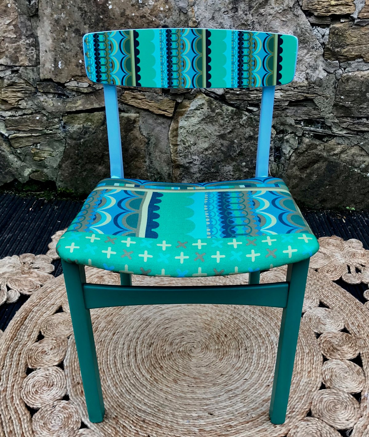 Image of Disc'0' Green/Blue * 1960's G Plan side chair 