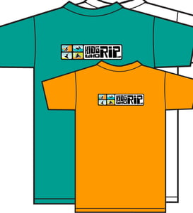 Image of Kids Who Rip Orange,Teal Green and White T-Shirt with Color Logo