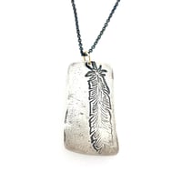 Image 3 of Fitzgerald quote feather necklace