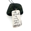 Fitzgerald quote feather necklace