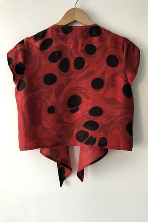 Image of Tulip Tie Blouse - Rosewood Marble 