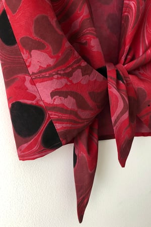 Image of Tulip Tie Blouse - Mauve (originally $148) Size S
