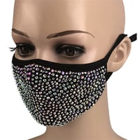 Rhinestone Face Mask 