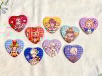 Image 2 of IDV: Holographic Heart Buttons